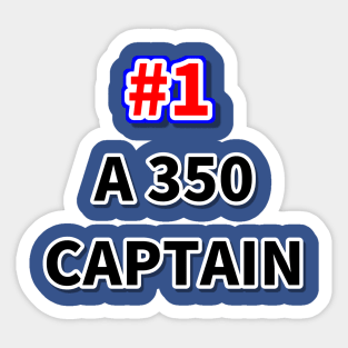 Number one A350 captain Sticker